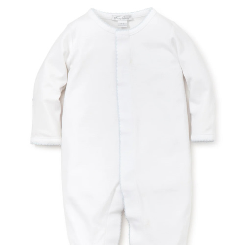 White/Blue Kissy Basics Footie NEW