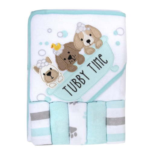 Baby Essentials Baby Hooded Cotton Towel and Washcloth Set for Infants and Toddlers