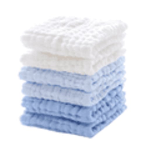 Baby Muslin Washcloths , Soft Face Cloths for Newborn, Absorbent Bath Wipes, Burp Cloths or Towels, Baby Registry as Shower, Pack of 6-12x12 inches