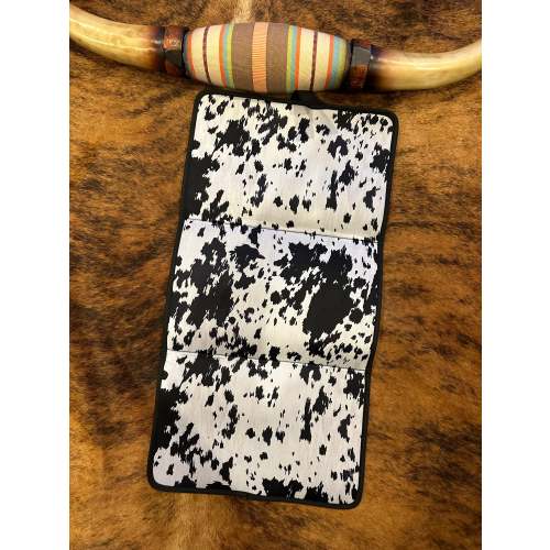 Cowprint on the go baby changing pad