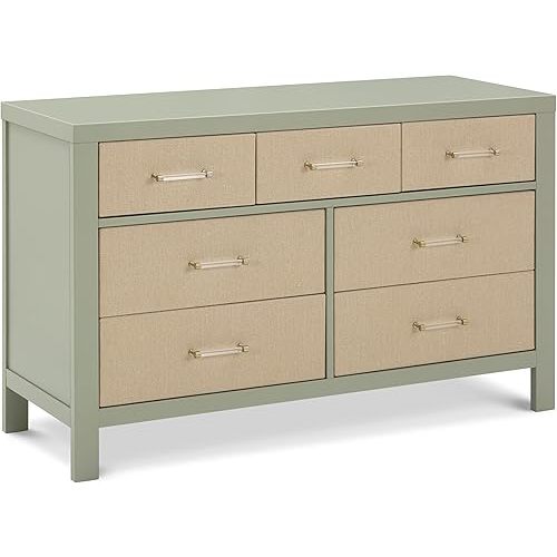 Namesake Eloise 7-Drawer Baby Dresser for Nursery - GREENGUARD Gold, Assembled Double Chest of Drawers for Kids, Boys & Girls - Multi-Purpose Storage Dresser for Bedroom & Living Room - French Sage