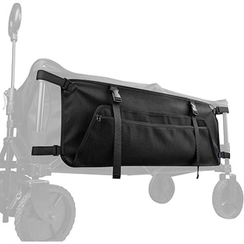 Xxerciz Collapsible Wagon Side Pocket for Umbrella, 900D Oxford Storage Bag with Mesh Pouch for Folding Wagon, Garden Cart Accessories Bag for Camping Garden Sports