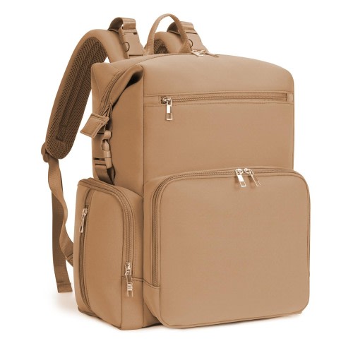CEI-CEI CEI-CEI Diaper bag Backpack Neoprene Waterproof Baby Changing Bags for Mom and Dad with Changing Pad Large Travel Maternity Tote with Insulated Pockets and Organised Compartments (Oat)