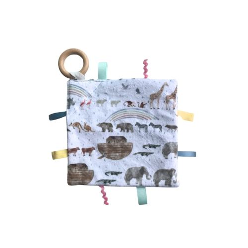 Noah&#39;s Ark Minky Crinkle Toy, Sensory Toy, Baby Lovey, First Soft Toy, Baby Gift