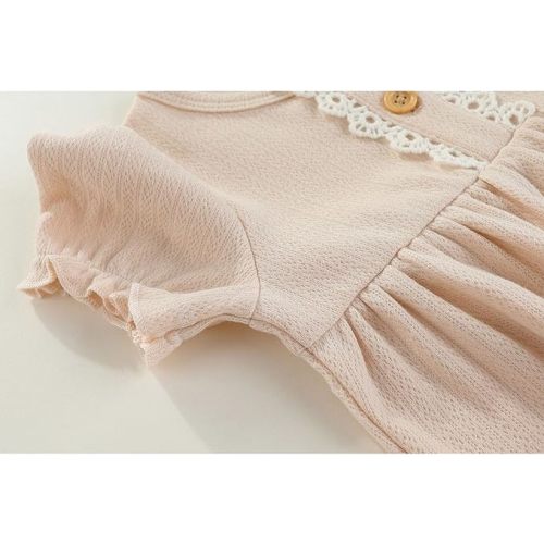 Baby Girl Clothes Cotton Bubble Romper Floral Bodysuits Infant Outfit Set