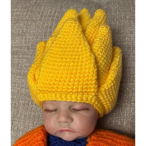 Crochet Baby Hat / Beanie Yellow Hair (Multiple Sizes Available)