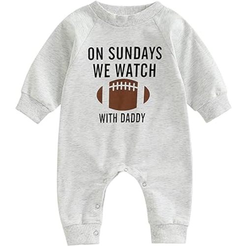 Infant Baby Boys Football Season Jumpsuit 3-6M