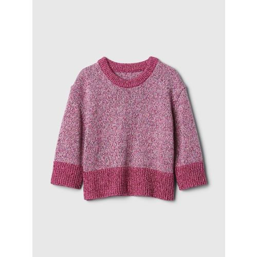 babyGap 24/7 Split-Hem Sweater in purple marl, size: 12-18 M