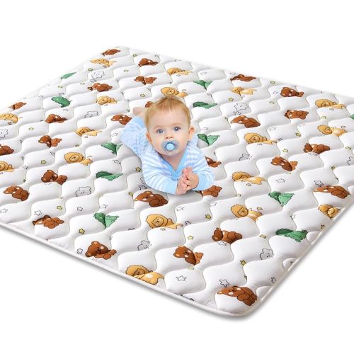 Lilyvibebearhappy Premium Baby Play Mat 36" X 36", Thicken Foam One-Piece Crawling Mat, Non-Slip Cushioned Baby Playmats for Infants, Babies, Toddlers, Foldable and Machine Washable