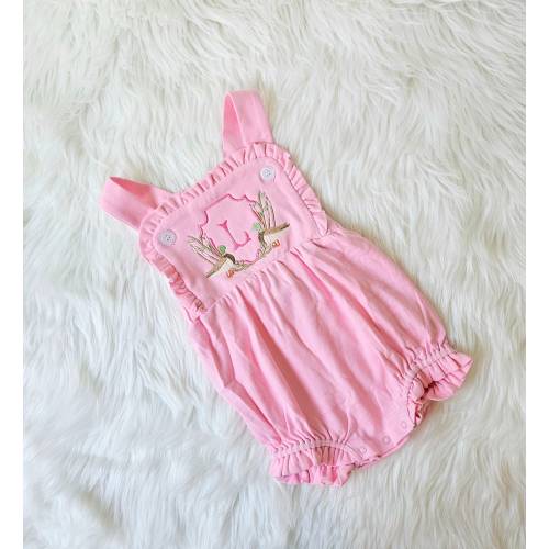 Embroidered Duck Sunsuit, Monogrammed Baby Summer Outfit