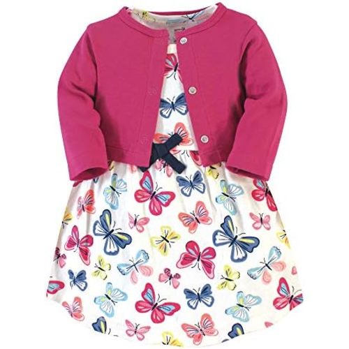 Touched by Nature Baby Girl Organic Cotton Dress and Cardigan