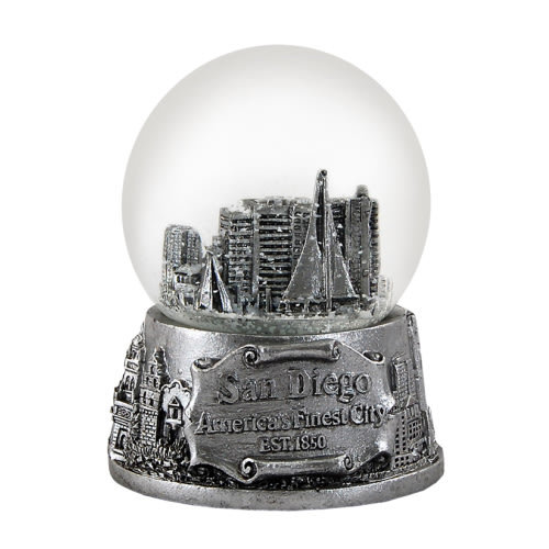 65mm San Diego Snow Globe, Polyresin | Americaware