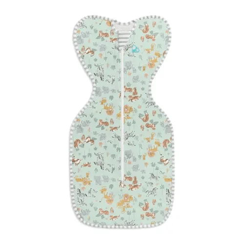 Love To Dream Swaddle Up Designer 1.0 Tog Safari Family Medium | Baby Bunting AU