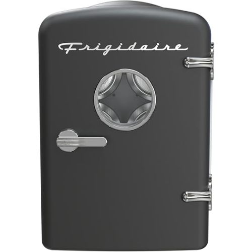 Frigidaire EFMIS171 Retro Mini Portable Personal Fridge - Ideal for Home, Office or Dorm - Includes Carrying Handle, AC/DC Wall/Car Charger