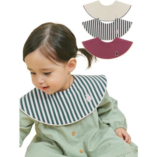Konny Baby Bibs Set, 360 ​​° Rotate, Soft and Absorbent Bandana Drooling for Boys Girls baby Essentials