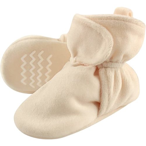 Amazon.com: Hudson Baby Unisex Baby Cozy Velour Booties : Clothing, Shoes & Jewelry