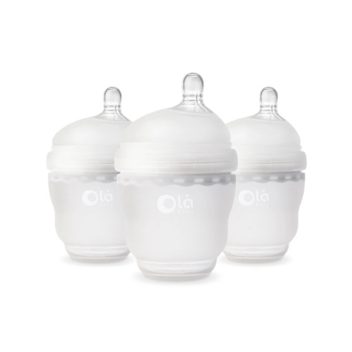 4oz & 8oz BPA-free silicone baby bottles for Newborns, infants and babies