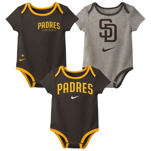 Infant San Diego Padres Nike Authentic Collection Three-Pack Bodysuit Set