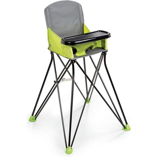 Summer Infant Pop ‘n Sit Portable Highchair, Green - Portable Highchair for Indoor/Outdoor Dining – Space Saver High Chair with Fast, Easy, Compact Fold, for 6 Months – 45 Pounds