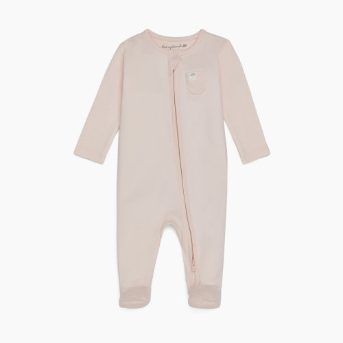Tiny Kind Solid Zip Up Footie - Cloud Pink, Nb