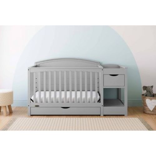 Graco Bellwood 5-in-1 Convertible Crib and Changer - White