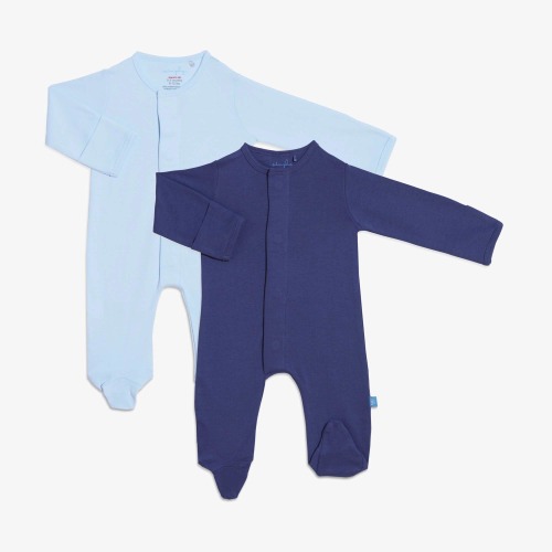 blue breeze organic cotton magnetic footies | 2 set – Magnetic Me