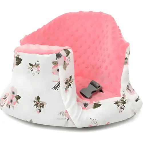 Seat Cover Compatible with Upseat Seat, Removable Breathable and Soft Anti-Slip Baby Floor Seat Cover for Boys and Girls (Pink Flowers)