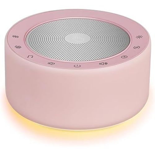Nursery Lamp with Sound Machine, Mood Lighting, 7 Colors Night Light, 30 Soothing Sounds, White Noises for Baby, Adults. Timer, Plug in, Memory Function, Touch Control