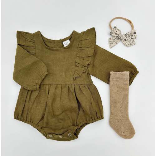 Olive Moss Gabriella Romper Set – Olive and Cradle