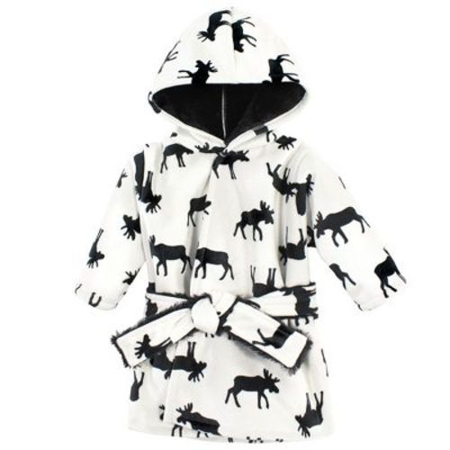 Hudson Baby Infant Boy Mink With Faux Fur Lining Pool And Beach Robe Cover-ups, Moose