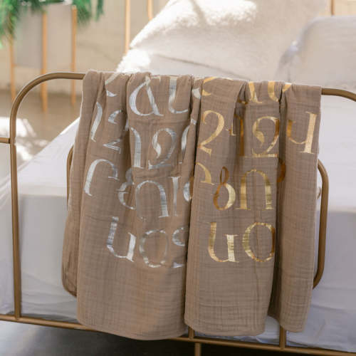 NEW Armenian Alphabet Blanket | Nude – HUGBUG Children's Shop