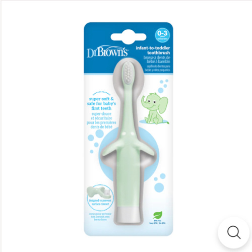 Dr. Brown's Infant-to-Toddler Toothbrush, Elephant, 1-Pack