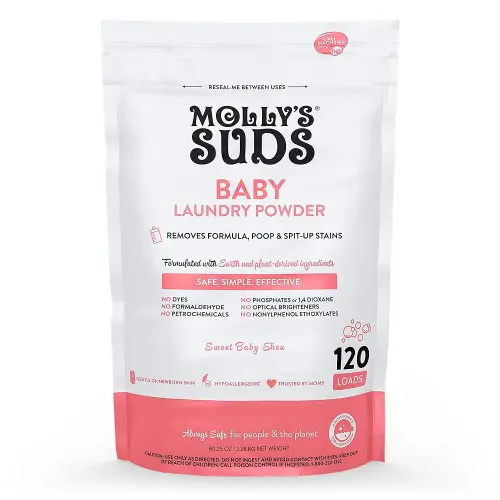 Molly's Suds Baby Laundry Detergent Powder | Removes Formula, Poop & Spit-Up Stains | Extra Gentle for Newborns (Sweet Baby Shea)