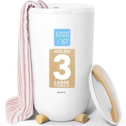 Keenray Towel Warmer for Bathroom, Luxury Towel Warmer Bucket with Timer, LED Display for Time and Temperature, Delay Time Up to 24 Hours