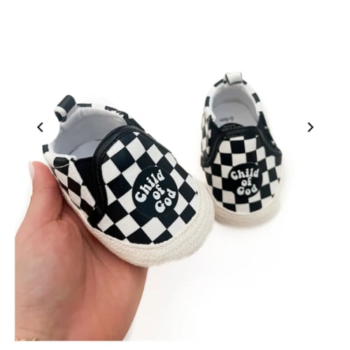Child of God Checkered Baby Shoe
