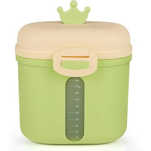 Accmor Baby Formula Dispenser, Formula Dispenser On The Go, Portable Milk Powder Formula Dispenser with Scoop,Formula Containers for Travel Hold 12.7oz/360g Formula, Green