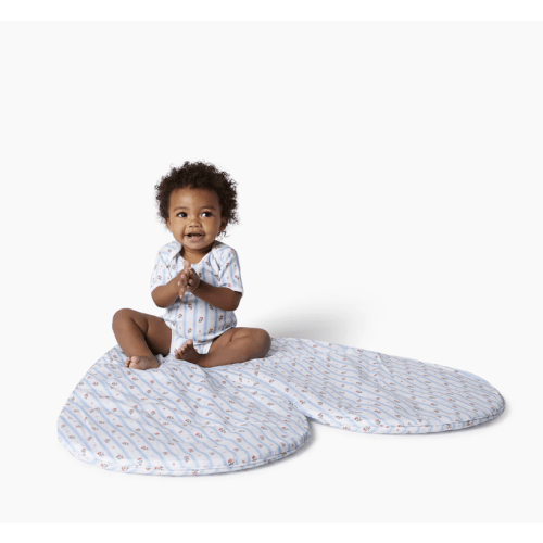 Tummy Time Mat - Floral Stripe