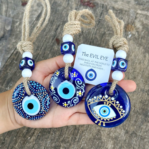 Unique Christmas Gift Ideas, 50% SALE, Evil Eye Wall Hanging, Evil Eye Gift Box, House Protection, Greek Evil Eye Bead, Greek Wedding Favors