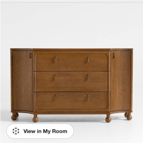 Thurloe Oak Wood Kids 3-Drawer Dresser by Jake Arnold