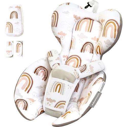Infant Insert Compatible with 4moms RockaRoo and MamaRoo Multi-Motion Baby Swing for Newborn,Soft & Cool Mesh Fabric, Reversible Design,Newborn Insert With Head And Body Support,Machine Washable