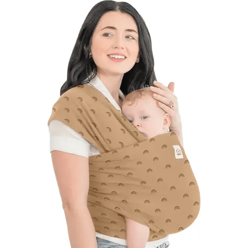 KeaBabies Baby Wrap Carrier - All in 1 Original Baby Carrier Newborn to Toddler Sling, Easy to Wear, Hands Free Bonding, Lightweight, Breathable Infant Wraps (Rainbow)