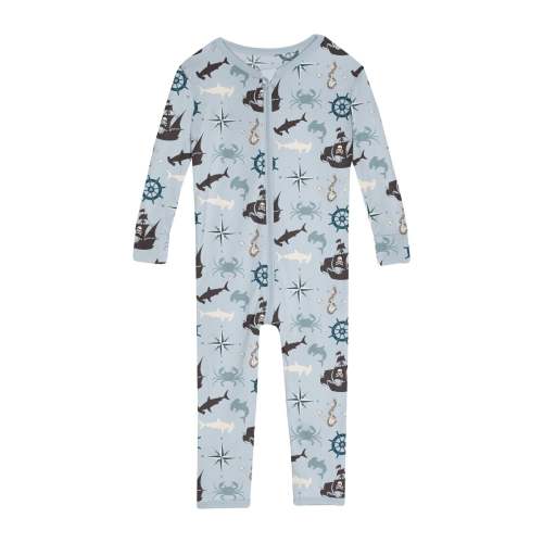 Print Convertible Sleeper with Zipper in Illusion Blue Pirate Adventure
