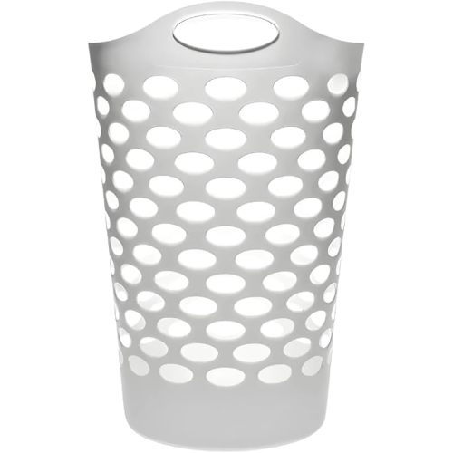 Tall Flex Laundry Basket Tall Plastic Hamper for Clothes, Bedroom, and Storage With handles 17.75" x 17.25" x 26"