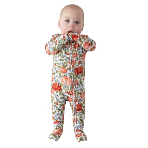 Posh Peanut Convertible Baby Sleepers - Girls Footless Baby Pajamas with 2 Way Zipper for Easy Diaper Changes