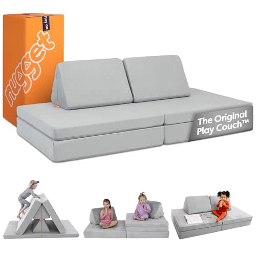 Nugget - The Original Play Couch for Kids - Modular Foam Children's Sofa for Playroom, Imagination, & Creative Open Ended Play - Washable & Convertible Playroom Furniture, Koala