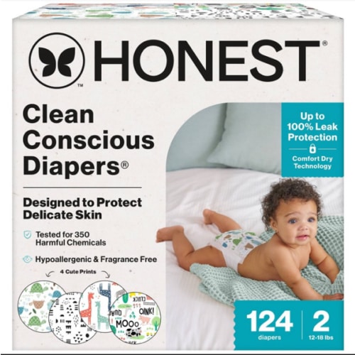 The Honest Company Clean Conscious Disposable Diapers - (Select Size and Pattern)