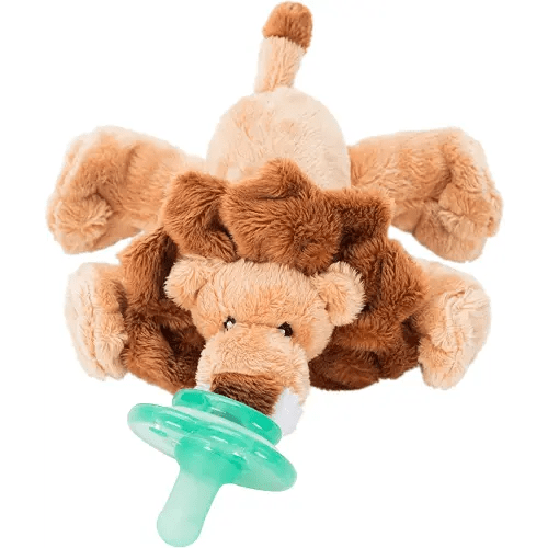 Nookums Paci-Plushies Buddies - Lion Pacifier Holder - Adapts to Name Brand Pacifiers, Suitable for All Ages, Plush Toy Includes Detachable Pacifier
