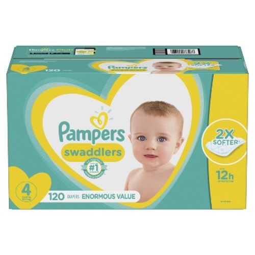 Pampers Swaddlers Disposable Diapers Enormous Pack - Size 4 (120ct )