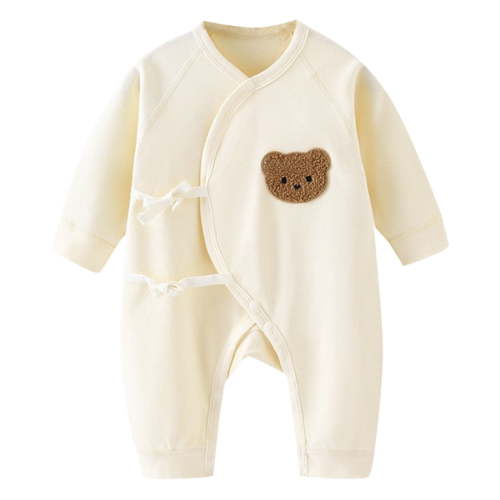 Zhuashum Baby Boy Onesies 0-3 Months Baby Cartoon Animals Romper Long Sleeve Crewneck Jumpsuit Comfortable Daily Wear Yellow