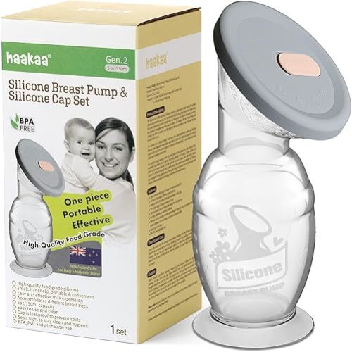 haakaa Silicone Breast Pump & Silicone Cap 5oz/150ml, Gen.2